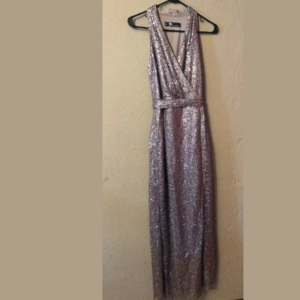 Be By CHETTA B Purple Sequined Women Dress.